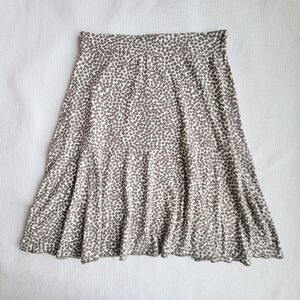 NO MAN’S LAND Gray White Polka Dot Skirt Size S A Line Stretch Neutral Italy